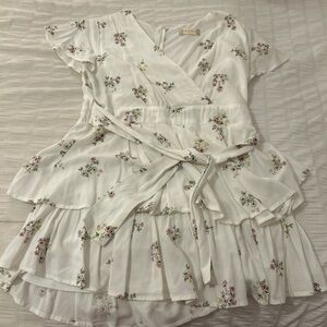 Altar’d State Floral V-Neck Wrap Tie Dress